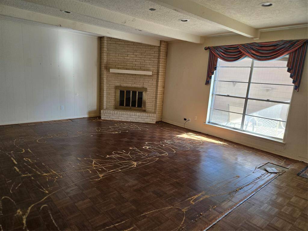 Family room with view of outside patio