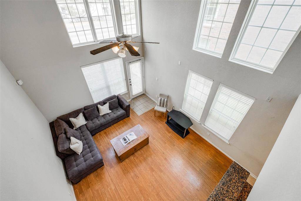 View to downstairs living room