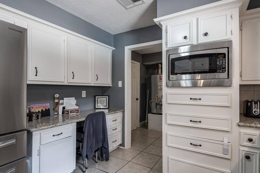 Desk area, great for homework or work from home positions.