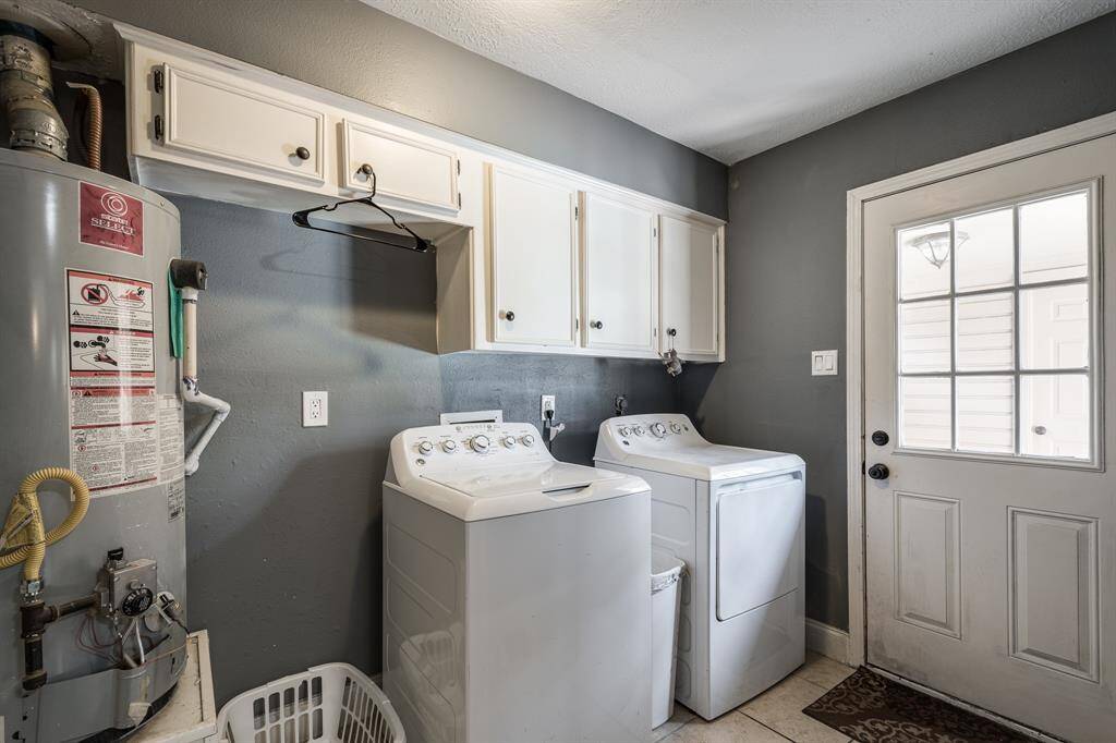 In home laundry room.