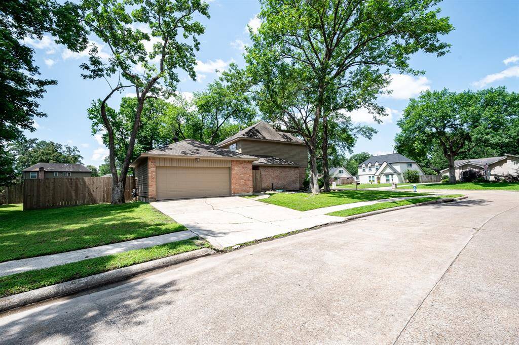 Detached garage entrance.