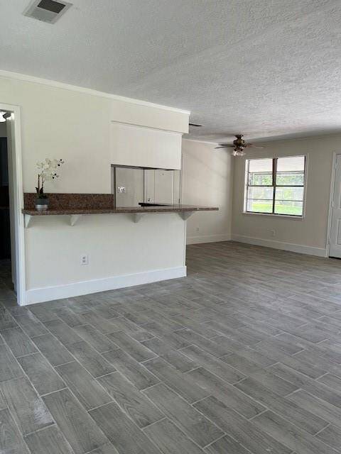 Kitchen open to the Living Room with lots of natural light.