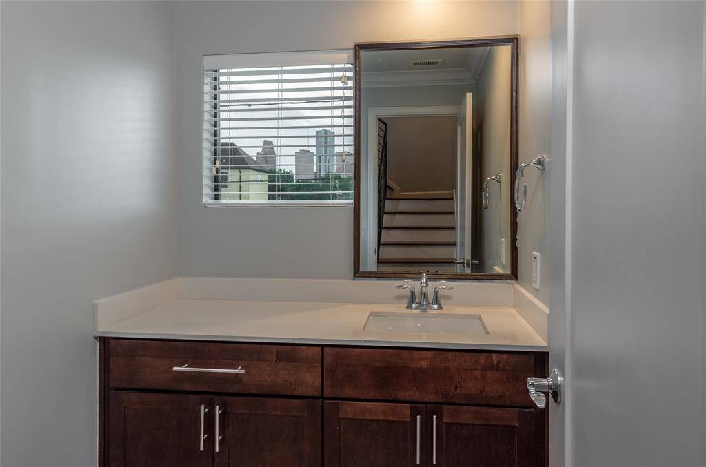 Half bath on second floor.
