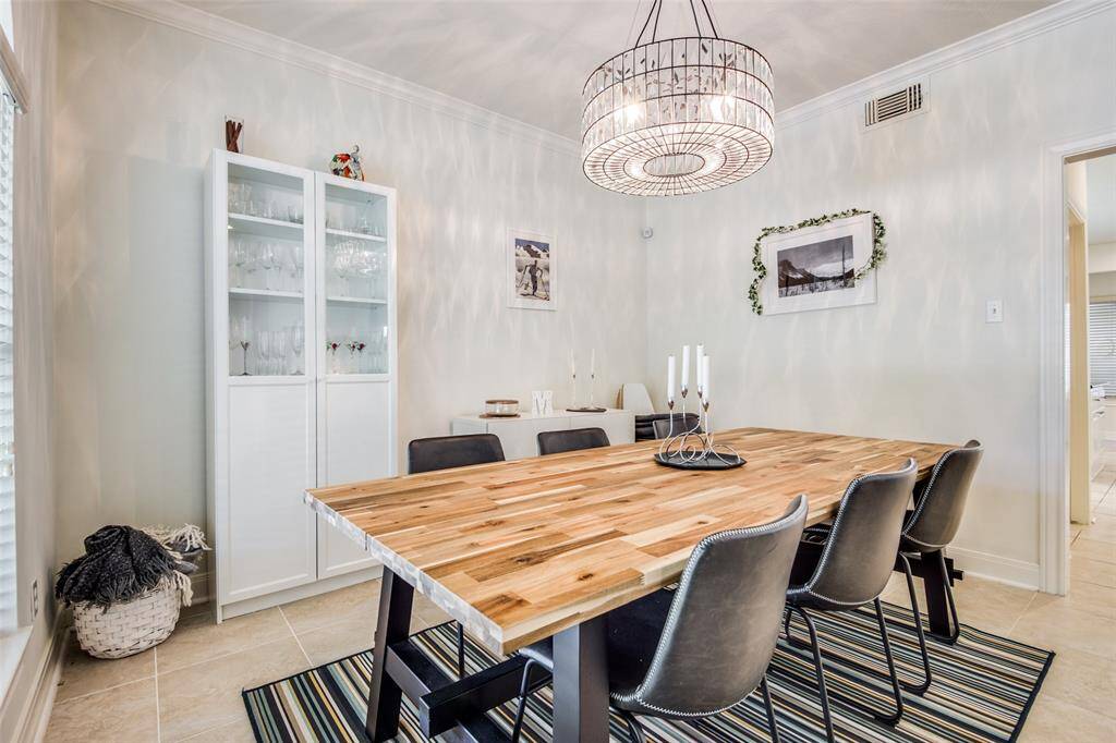 Another view of the formal dining room and the hallway leading into the kitchen.