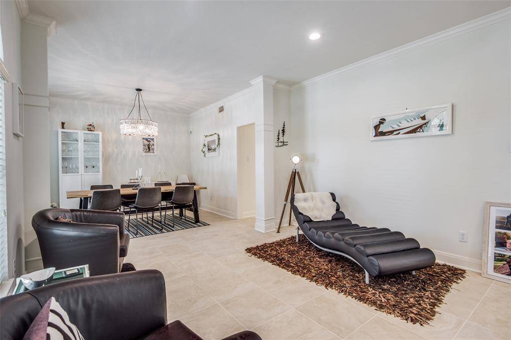 Another view of the formal living and dining area. Here you can see how the dining conveniently leads you into the kitchen.