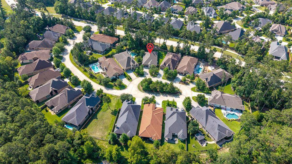 A birds eye view of the subdivision.