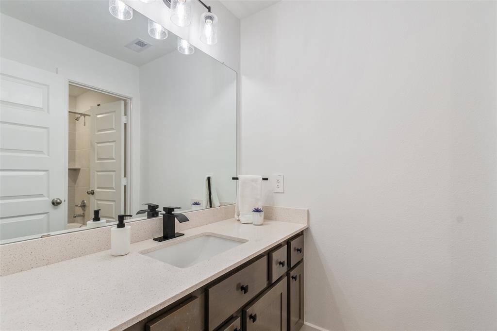 This bathroom is shared by 2 bedrooms and the common areas on the second floor.