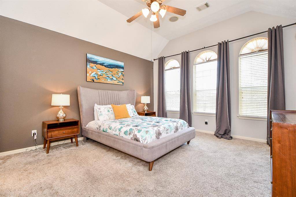 MASTER BEDROOM - vaulted ceilings