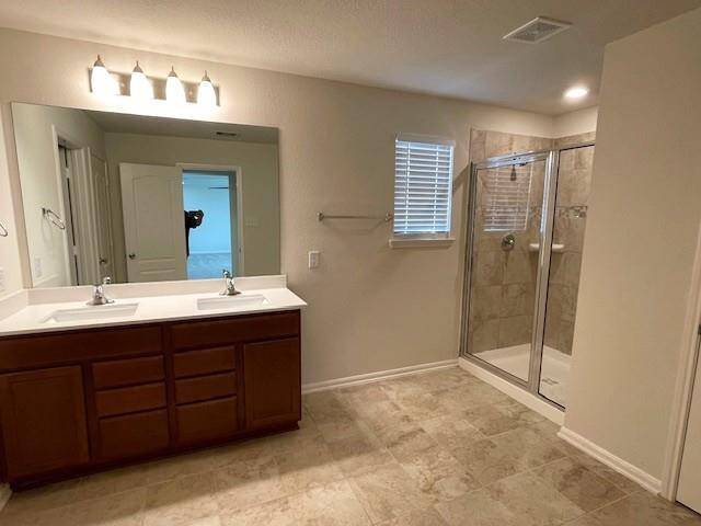 Master bathroom with walk in shower