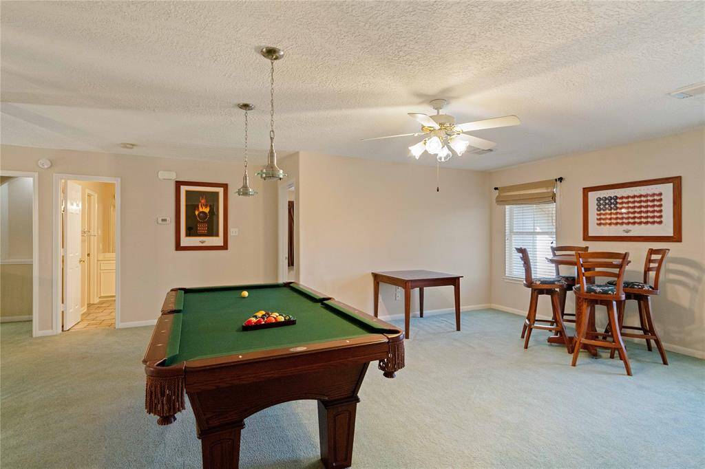 Game room with pool table