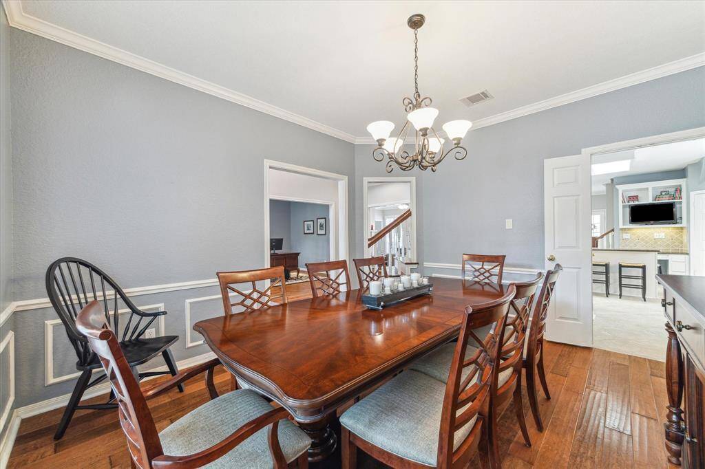 Formal dining room with convenient access to the kitchen