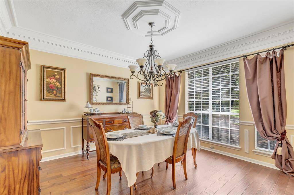 The formal dining room with ample room for a china cabinet and buffet.