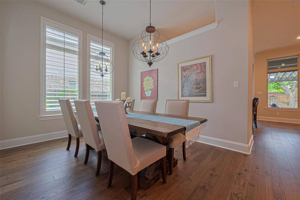 Just beyond the office you'll find the formal dining room