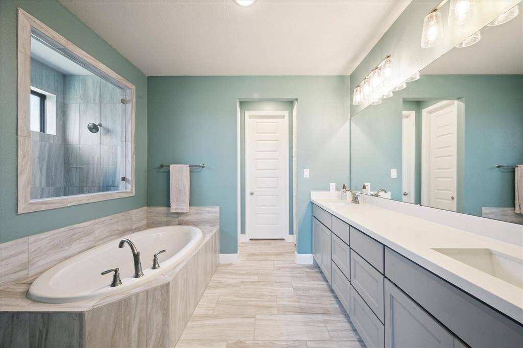 Primary bath with double sinks