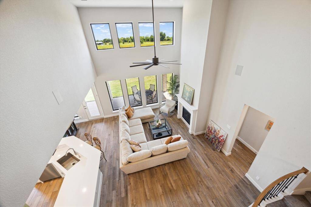 A view of your family room from upstairs.