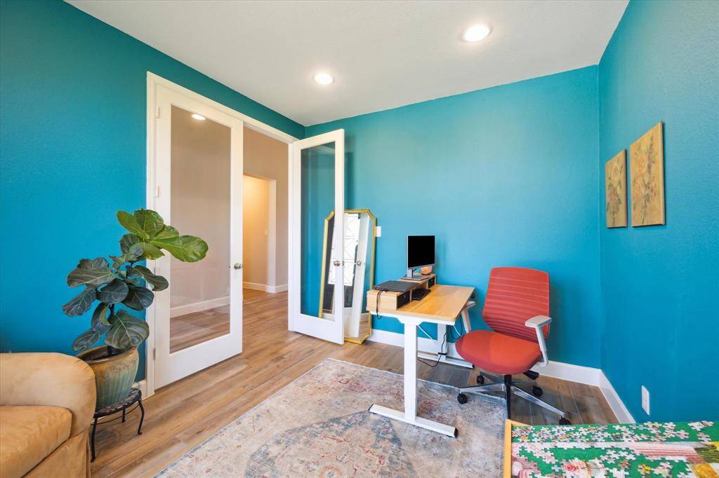 Your private office space with double French doors.