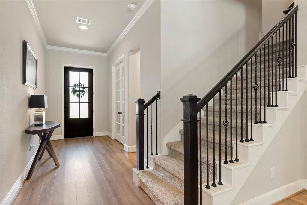 Looking back to the entry from you new living area.
