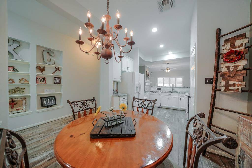 View from dining area to the back of the home.