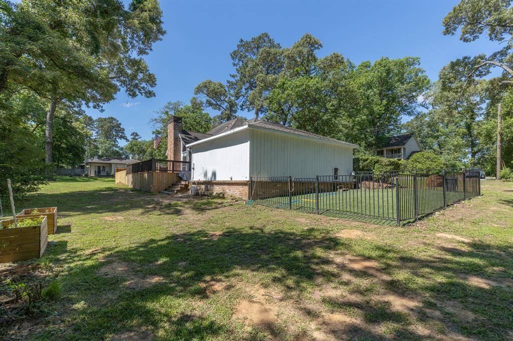 Dog run attached to garage with separate AC