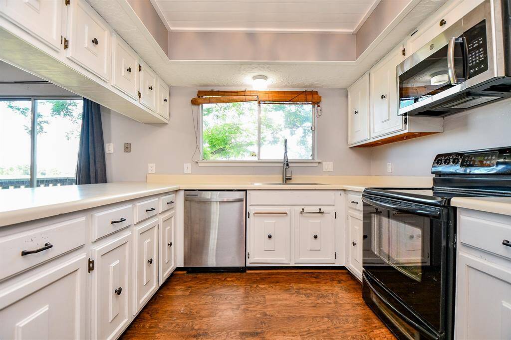 Lots of natural light and room in the kitchen.
