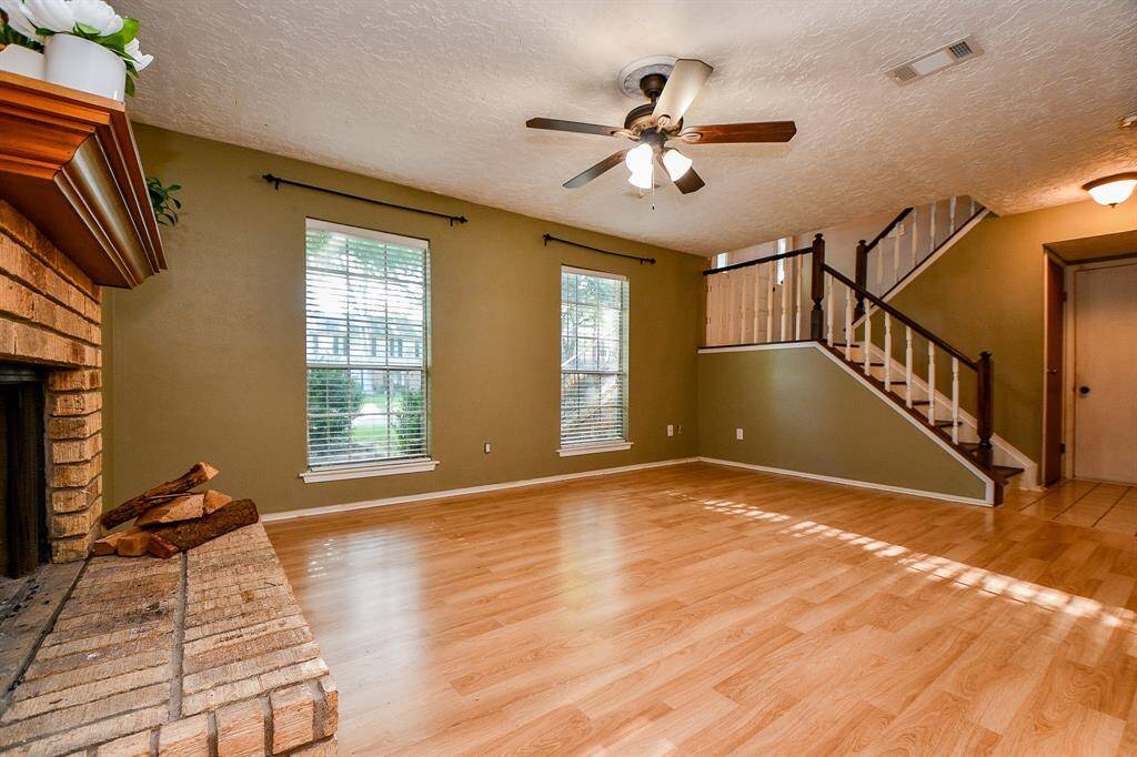 The bottom of the split level shows the expansive living area.