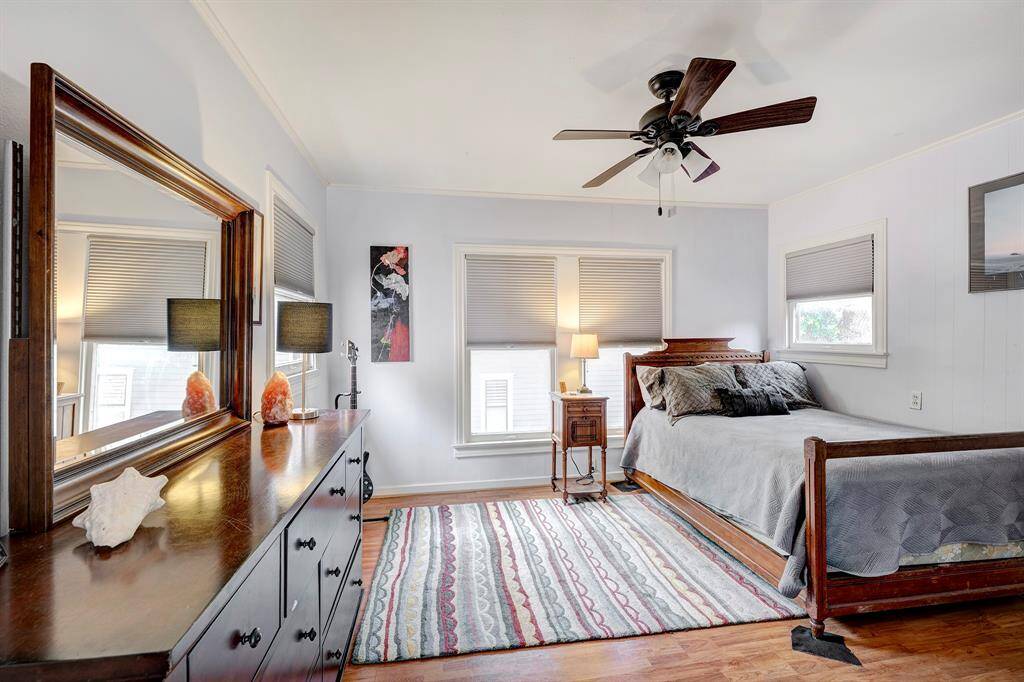 One of two secondary upstairs bedrooms.