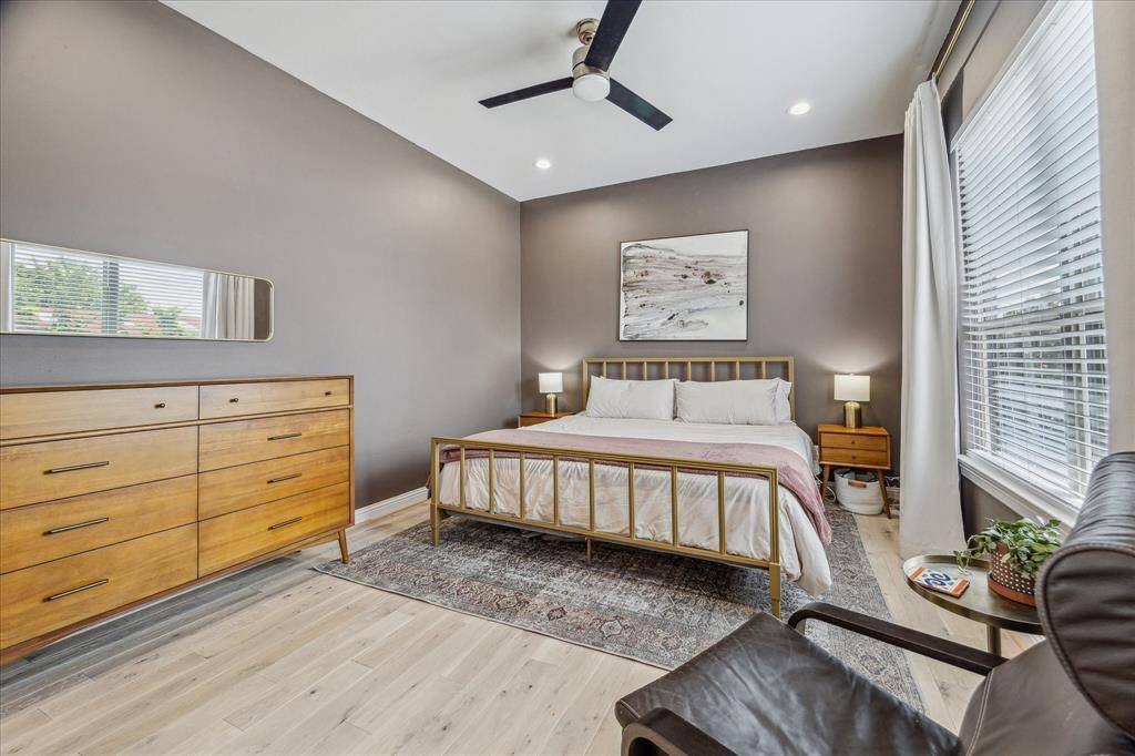 Enjoy a bright and airy retreat with a window offering southern exposure, filling the room with natural light. The generous walk-in closet features built-ins, providing ample storage and organization for your wardrobe.