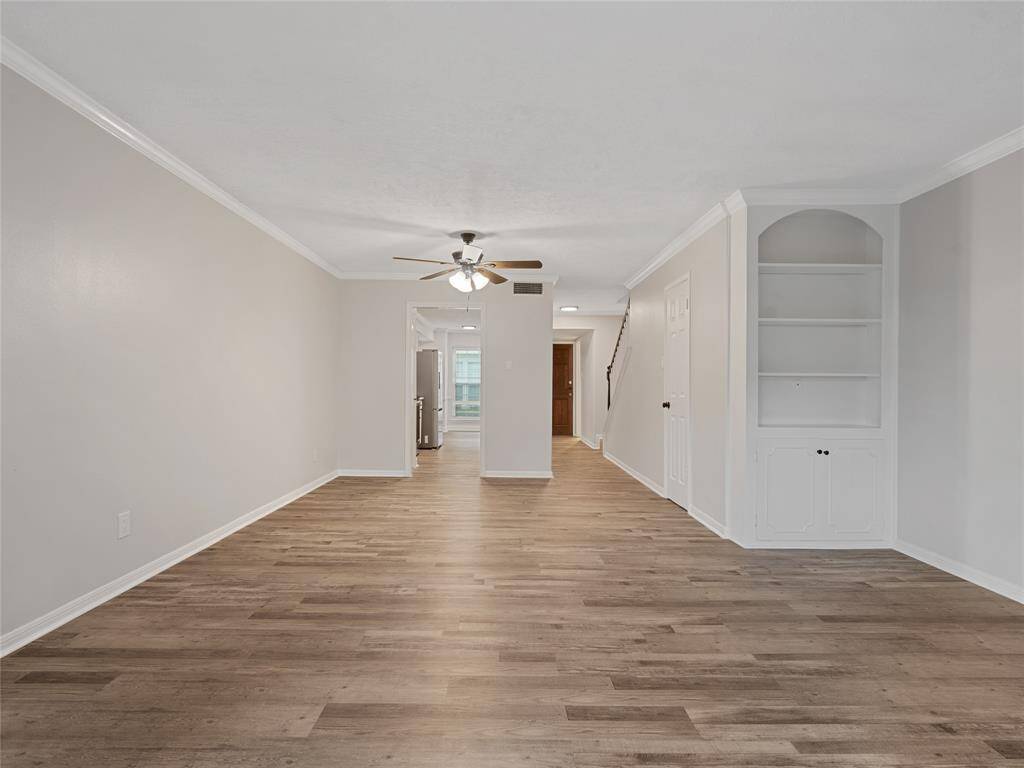 Full view of the living room to the front of the home