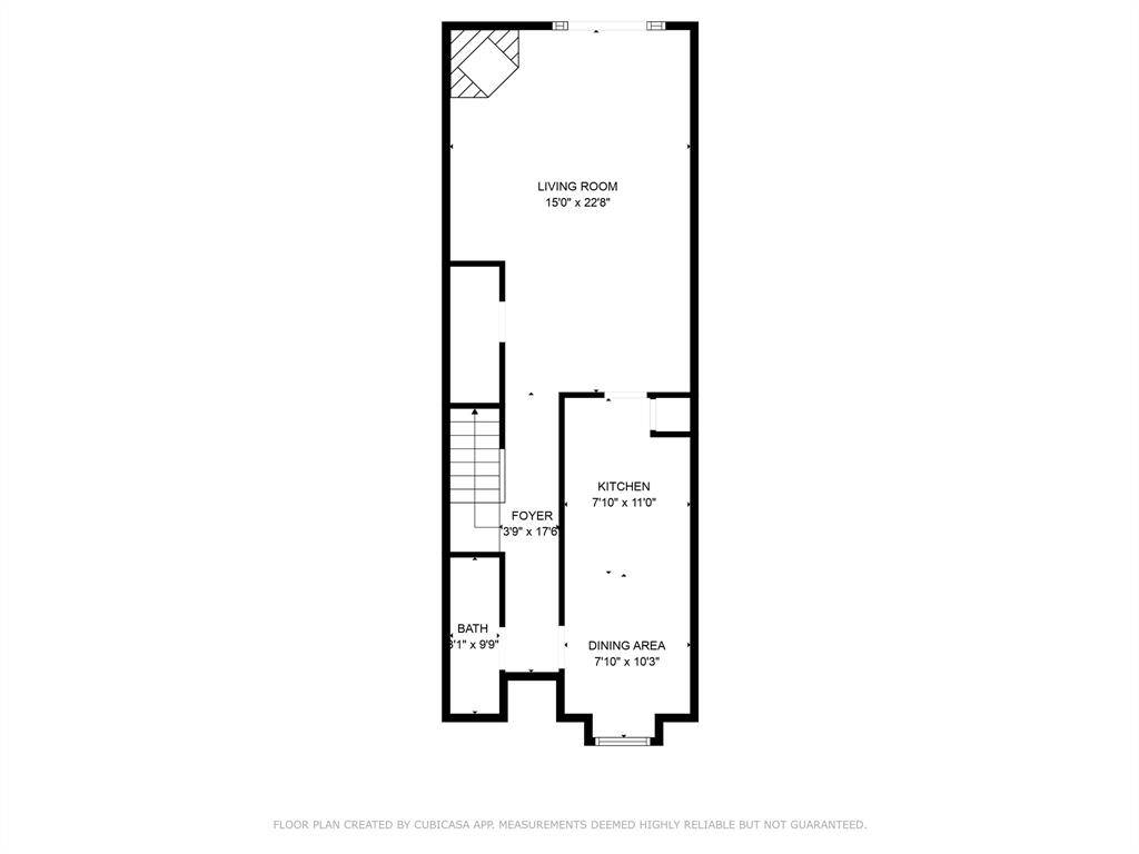 Downstairs floor plan (Room sizes approximate)