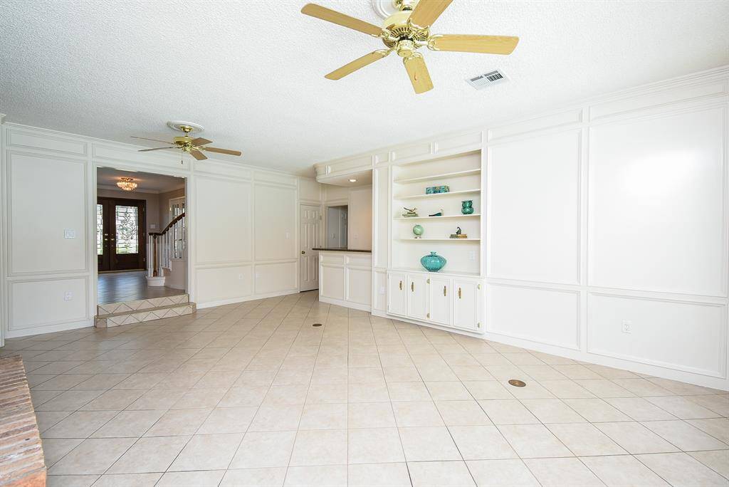How satisfying, as a home owner, is this generous view from living area, right up to the front door, left?