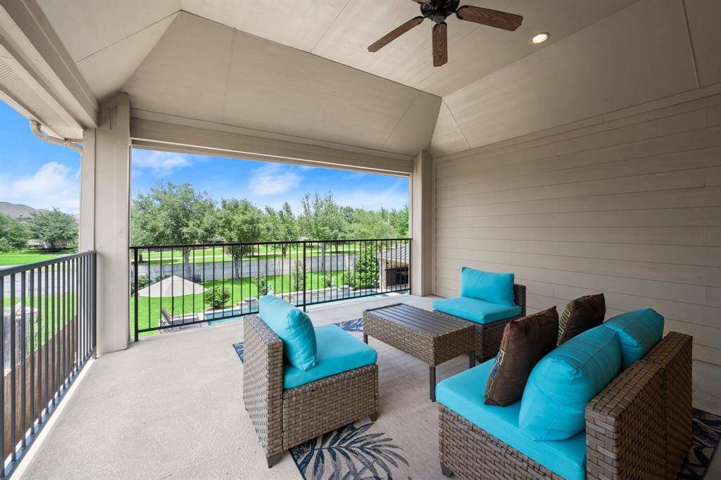 Ideal upstairs hangout space for fun and relaxation. This balcony has the best sunset views.