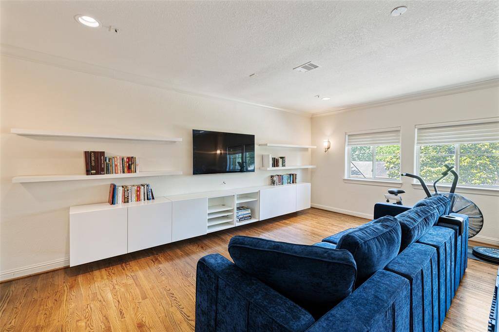 Huge media room for movie or sports viewing.