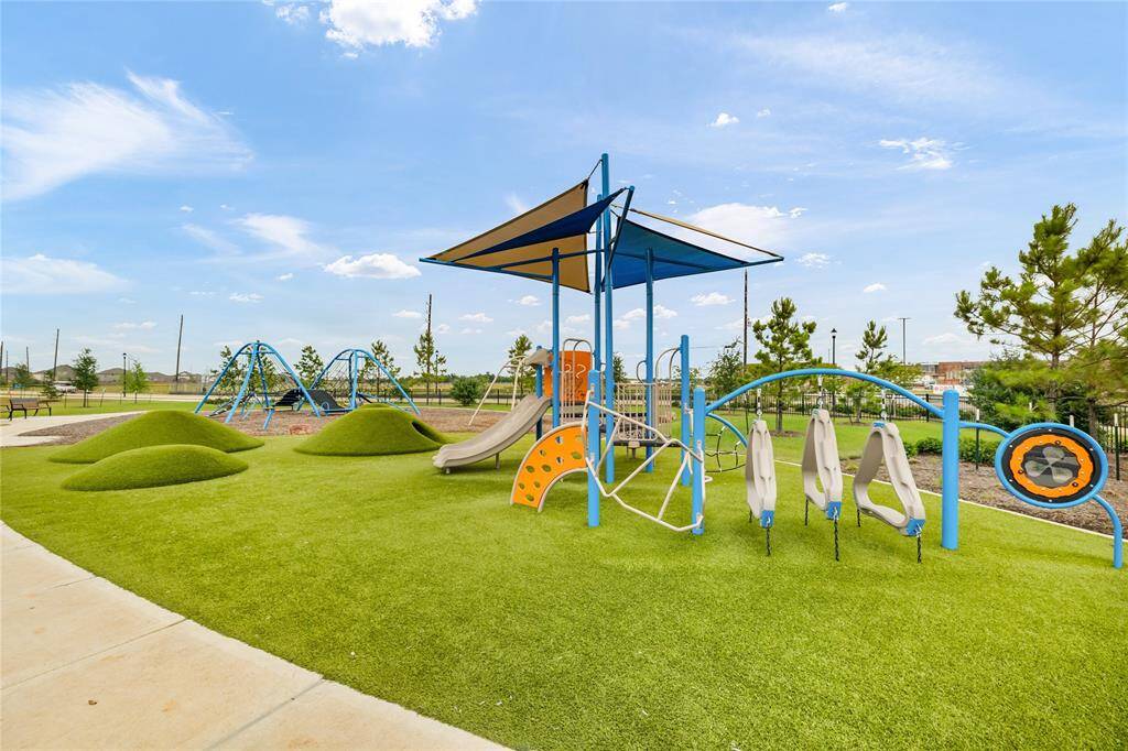 Colorful playground area for the little ones to have safe, outdoor fun
