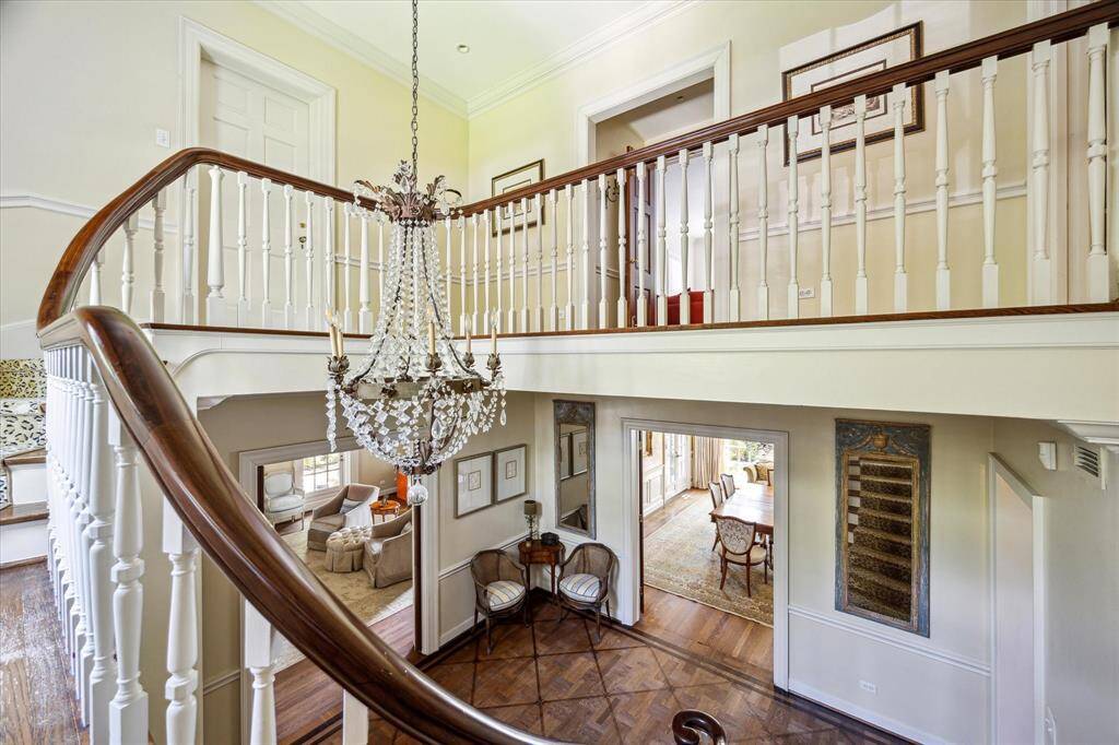Gorgeous second floor stair landing.