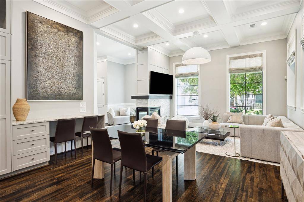 Dining Room with view towards the Living Room.   Spacious first floor living.