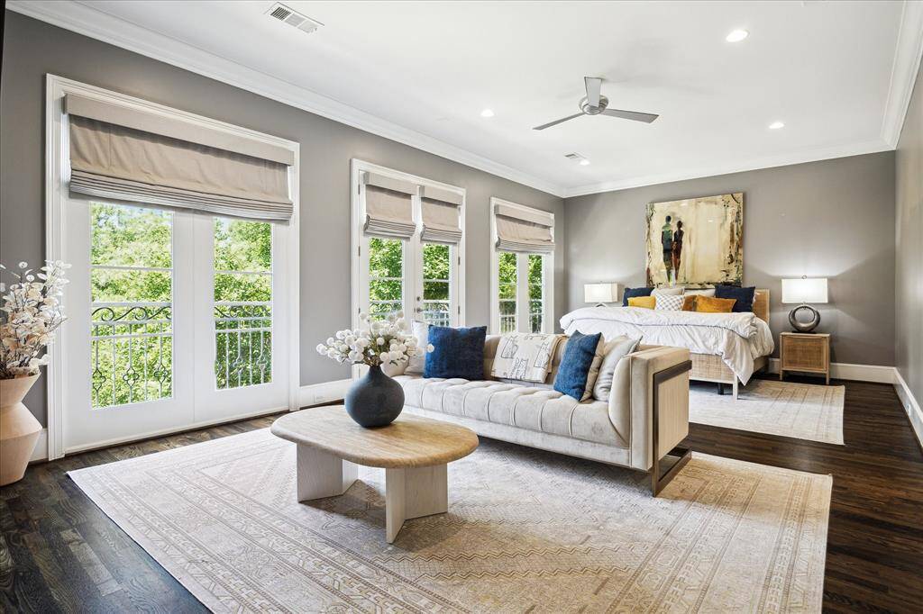 Primary Bedroom with large sitting area.  Floor to ceiling windows, with auto control window shades.