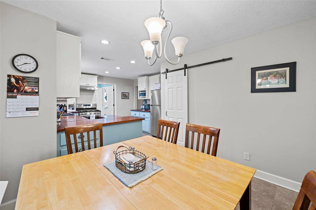 This is the breakfast room handy by to the kitchen. The sliding door there leads to an over-sized pantry.