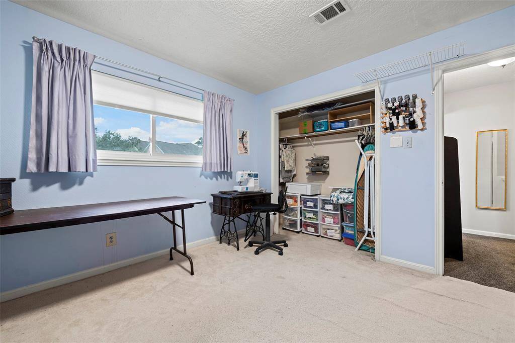 Another look at the secondary bedroom at the top of the stairs.