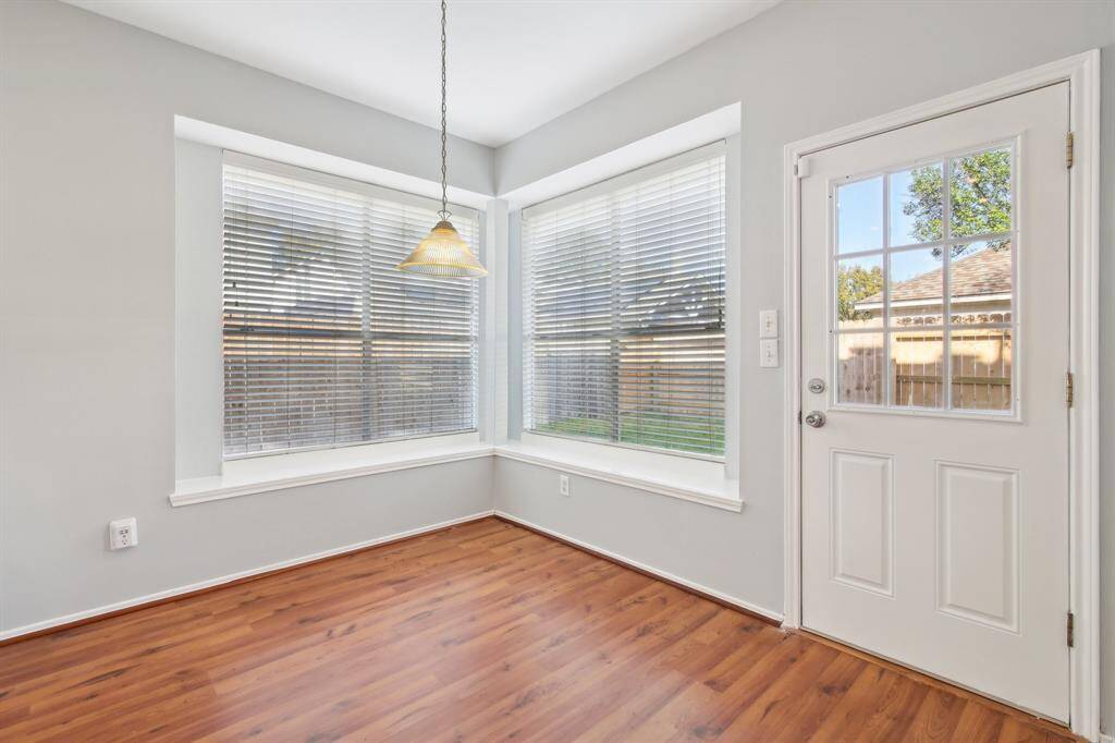 Breakfast nook connected to the kitchen.