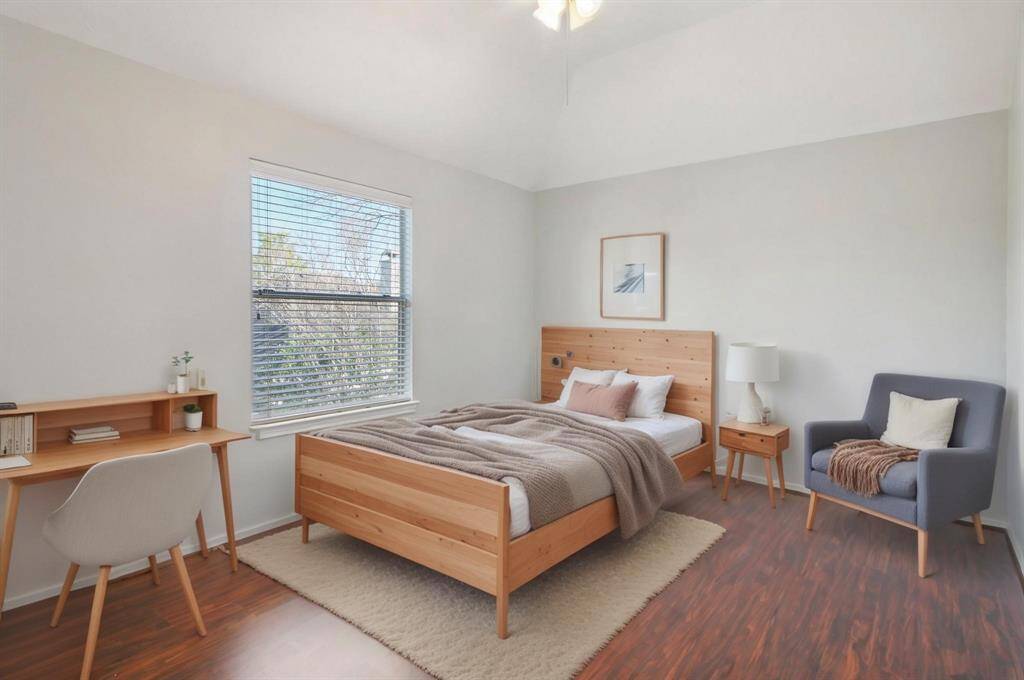 One of the upstairs secondary bedrooms. [virtually staged]