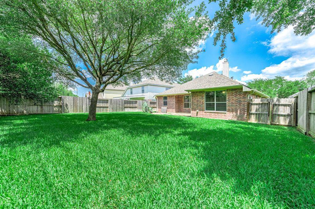 Spacious backyard for fun, play, and outdoor gatherings.