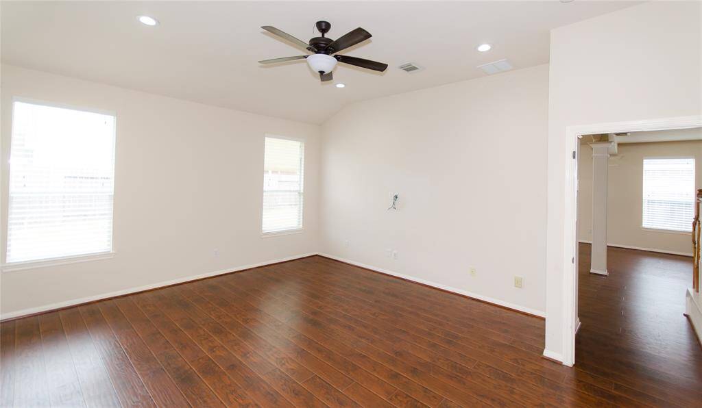 Another view of the Master Bedroom, notice the extra space that where you could place dressers or a TV