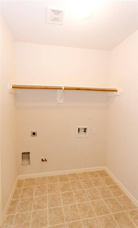 Utility room with connections there is more space as seen in the next picture