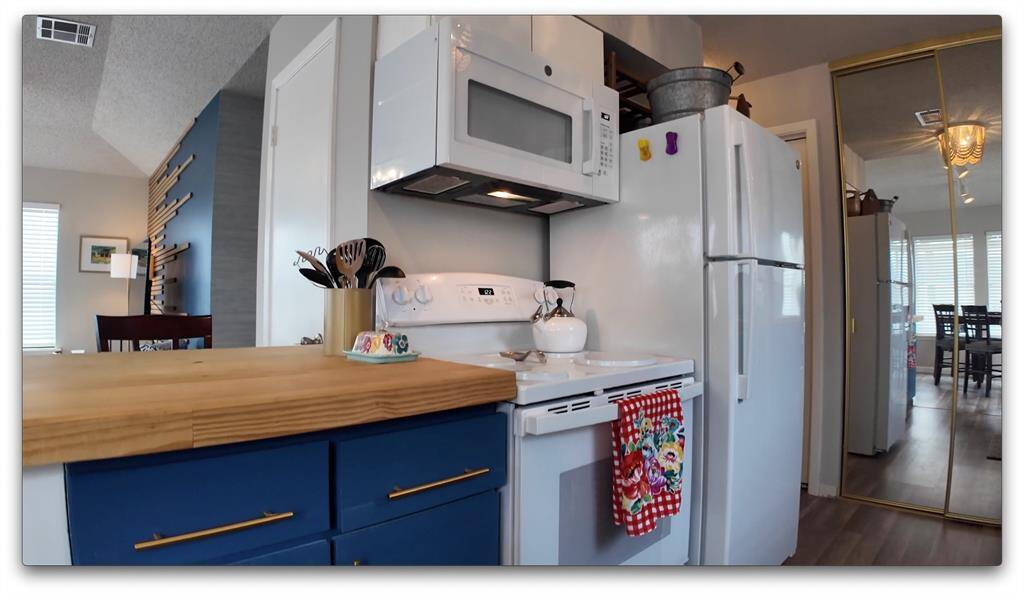 New microwave and refrigerator