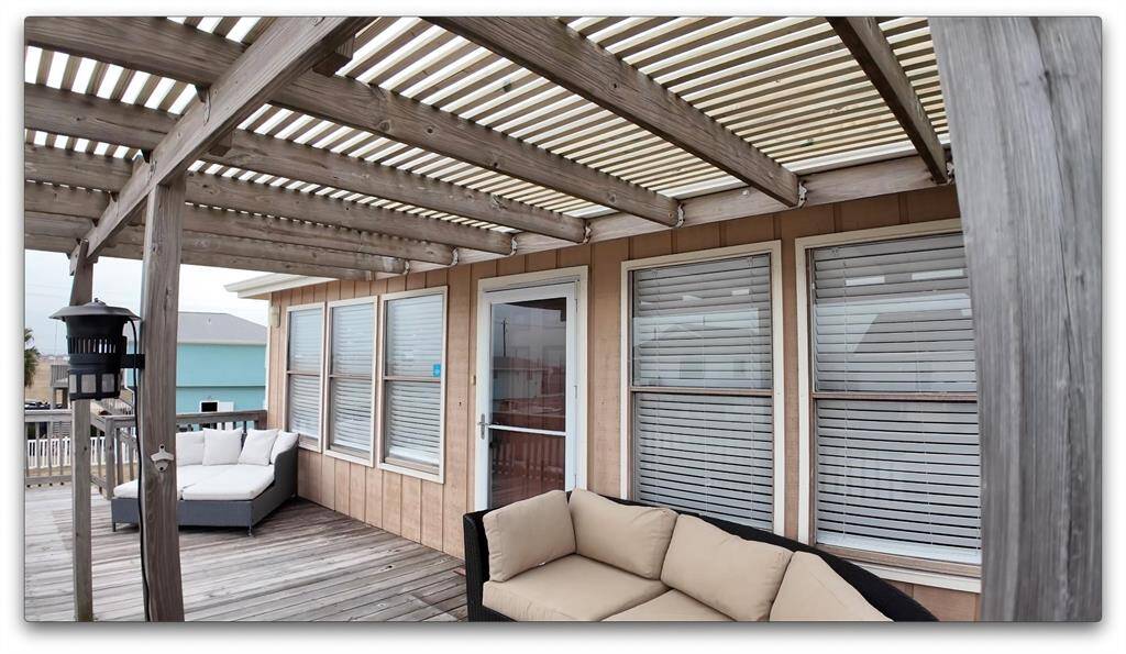 Partial patio cover provides the ideal amount of shade on a hot summer day