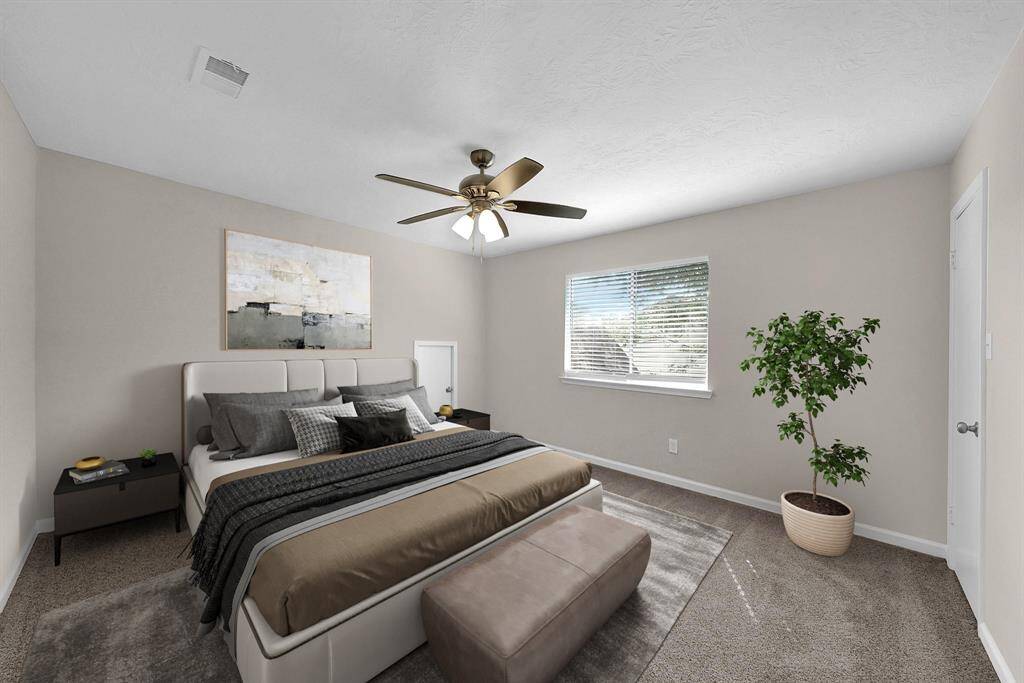 Primary Bedroom / Virtually staged
