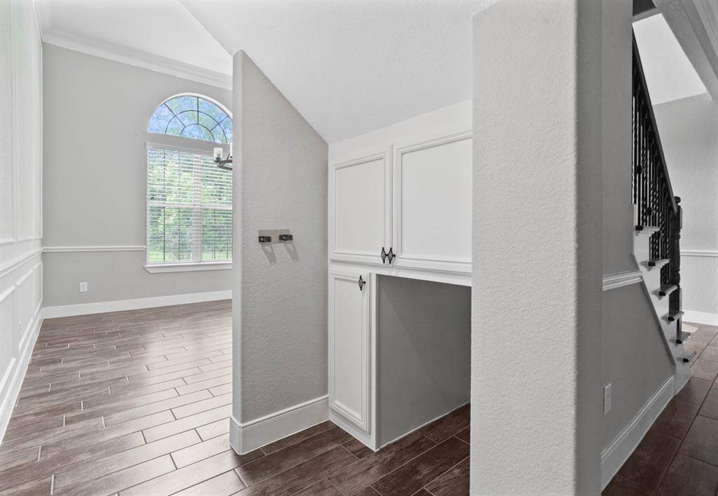 Another entry way into the formal dining room.  Notice the extra storage under the stairs.  No wasted space here!