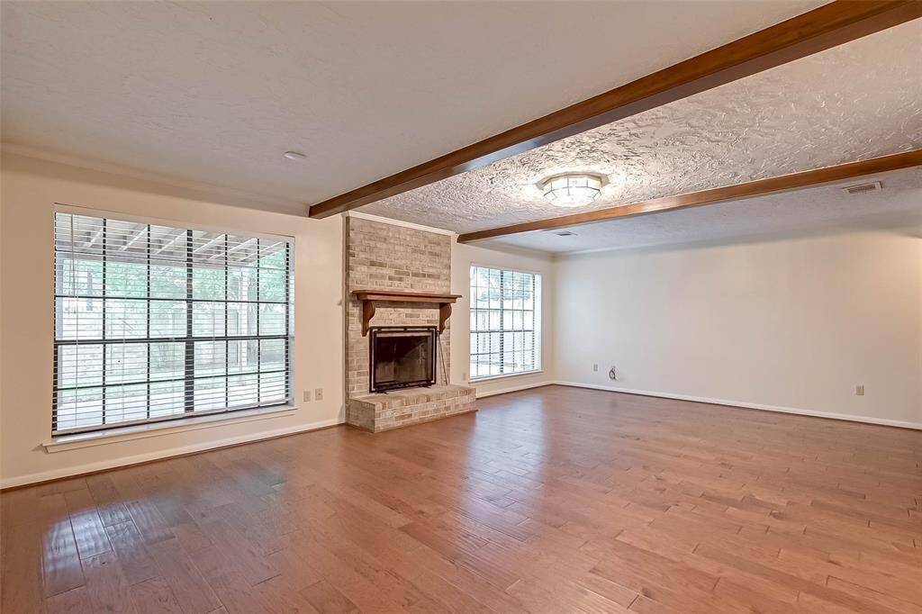 living room with fireplace