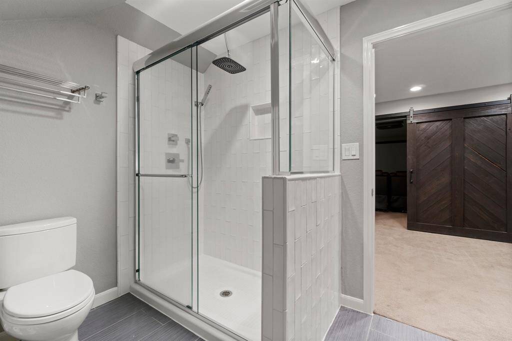 4th bathroom upstairs with walk-in shower
