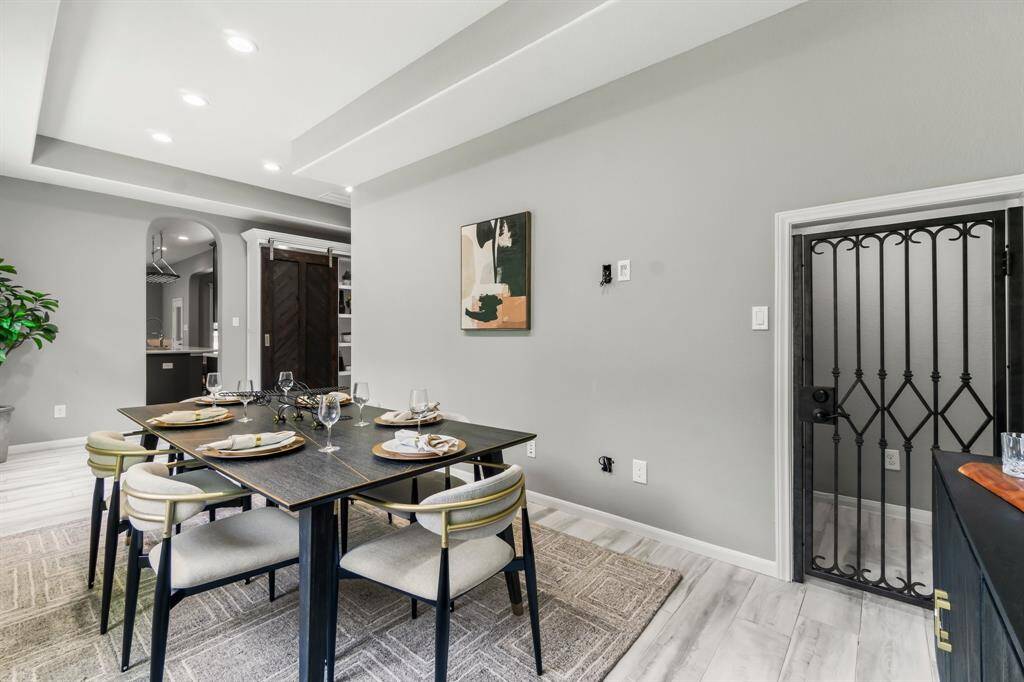 Formal dining room, with built-in and wine room!